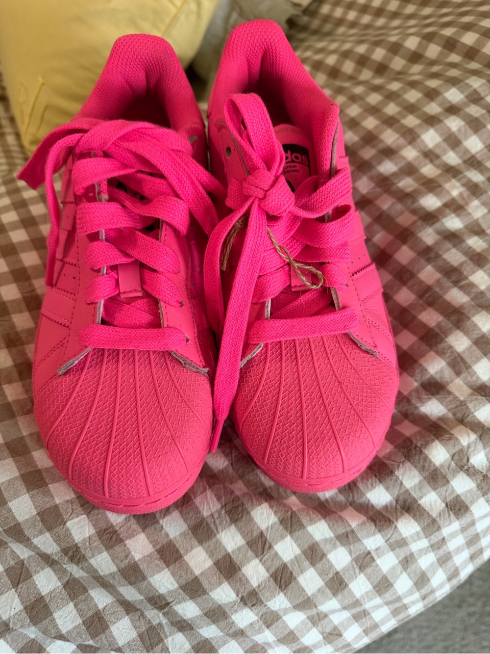 adidas Hot Pink Lace-Up Sneakers